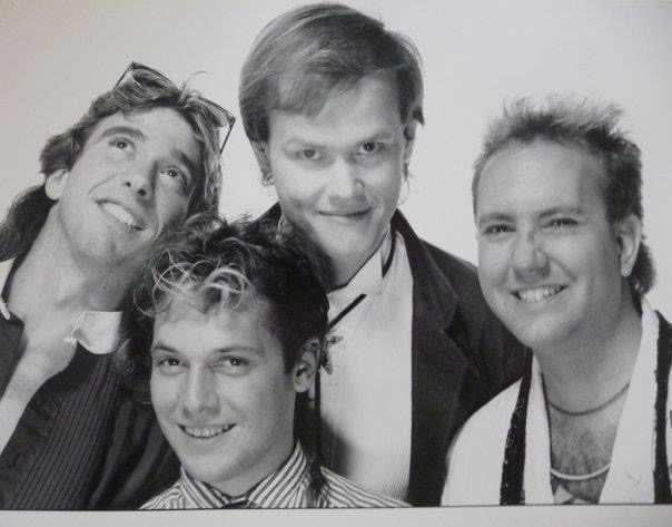 A young John Seppala with his band, black-and-white promo photo
